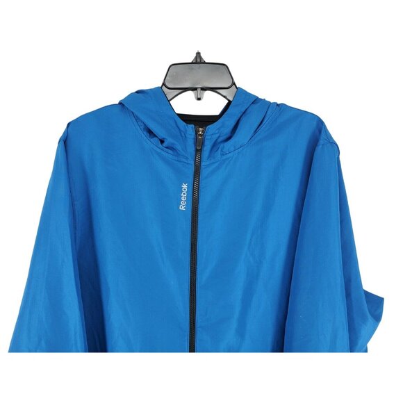 Reebok Windbreaker Men's Size XL Blue Lightweight Zip Up Pockets - Picture 2 of 6
